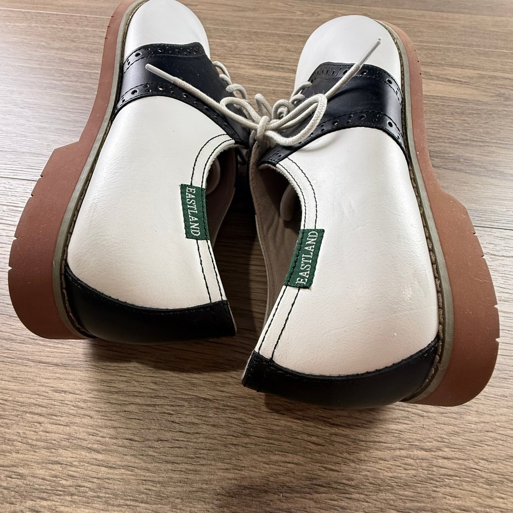 Eastland Sadie Saddle Shoes Womens Black White Leather Oxford Memory Foam 11 - Picture 13 of 13
